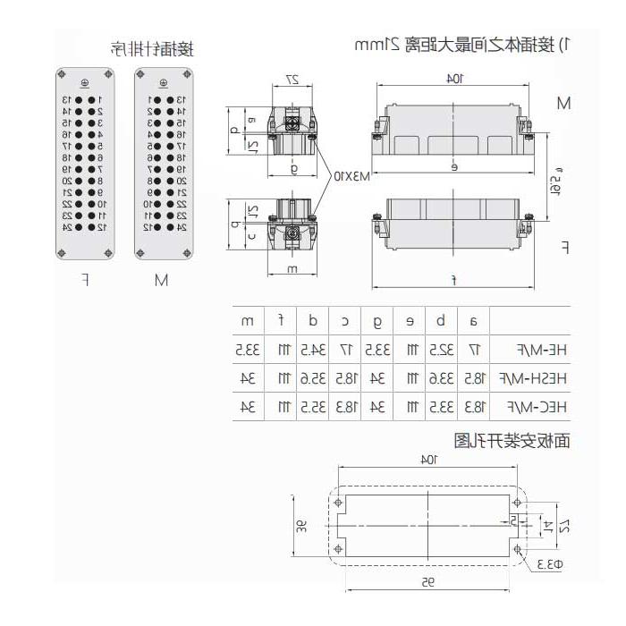 Female core, cold-pressed, suitable for H24B shell, HEC-024-F, 09330242702